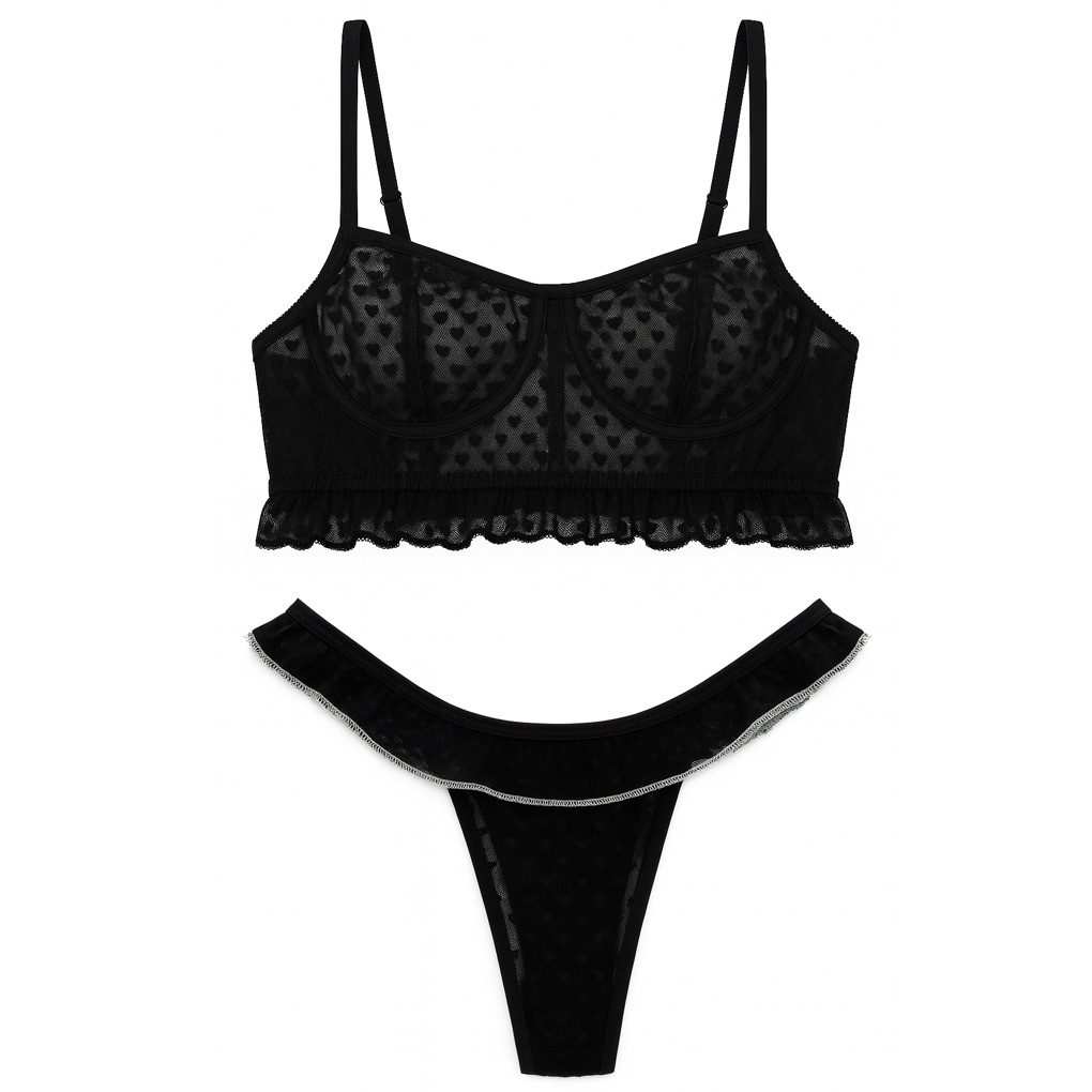 ست شورت و نیم تنه زنانه مدل فنردار رنگ مشکی ماییلدا کد 5432-606