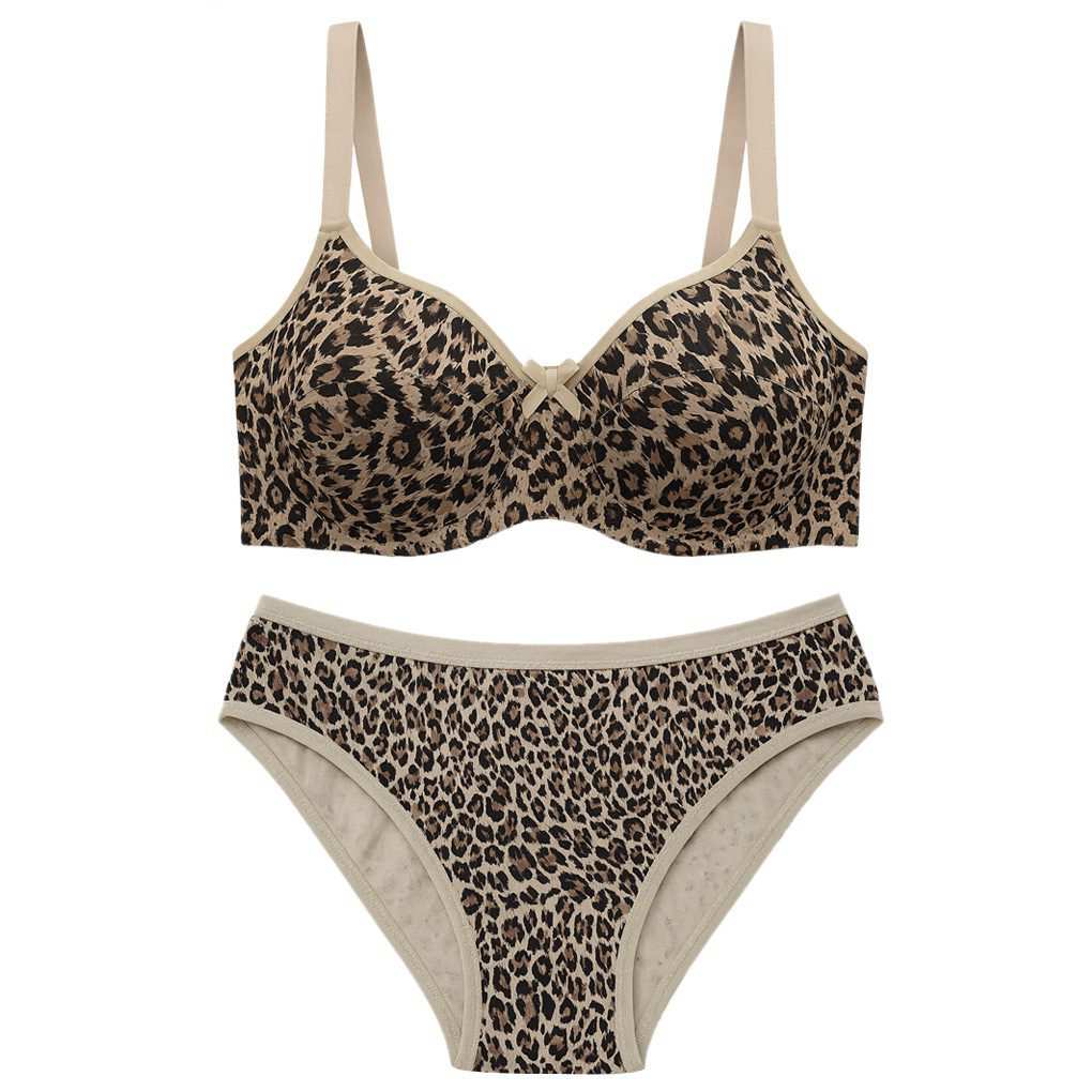 ست شورت و سوتین زنانه شارمین مدل پلنگی فنردار کد 5466-2065 ماییلدا