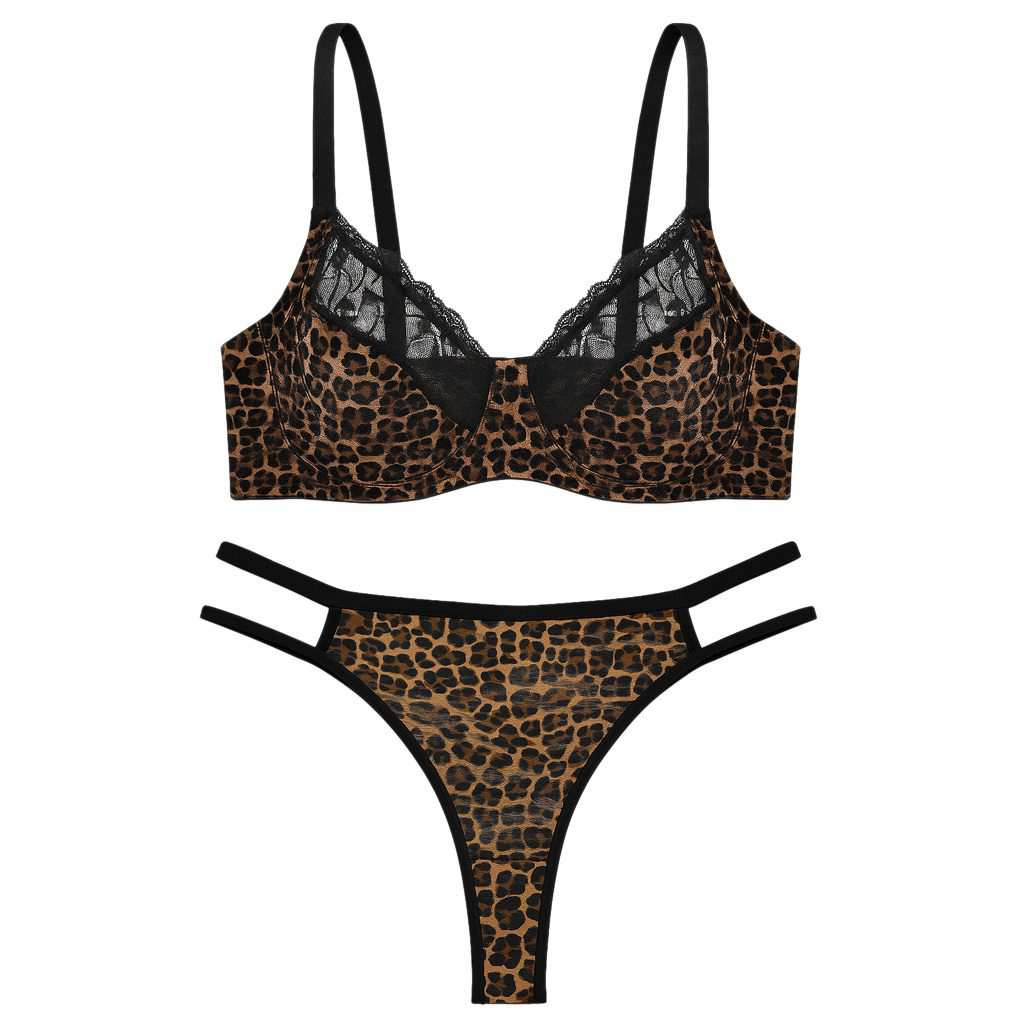 ست شورت و سوتین زنانه کارنا رز مدل فنردار پلنگی کد 5548 ماییلدا