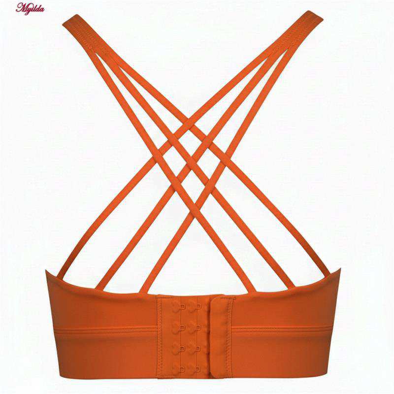 نیم تنه ورزشی زنانه ماییلدا مدل اسپرت پد ثابت پشت ضربدری کد 4848