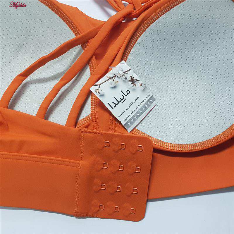 نیم تنه ورزشی زنانه ماییلدا مدل اسپرت پد ثابت پشت ضربدری کد 4848