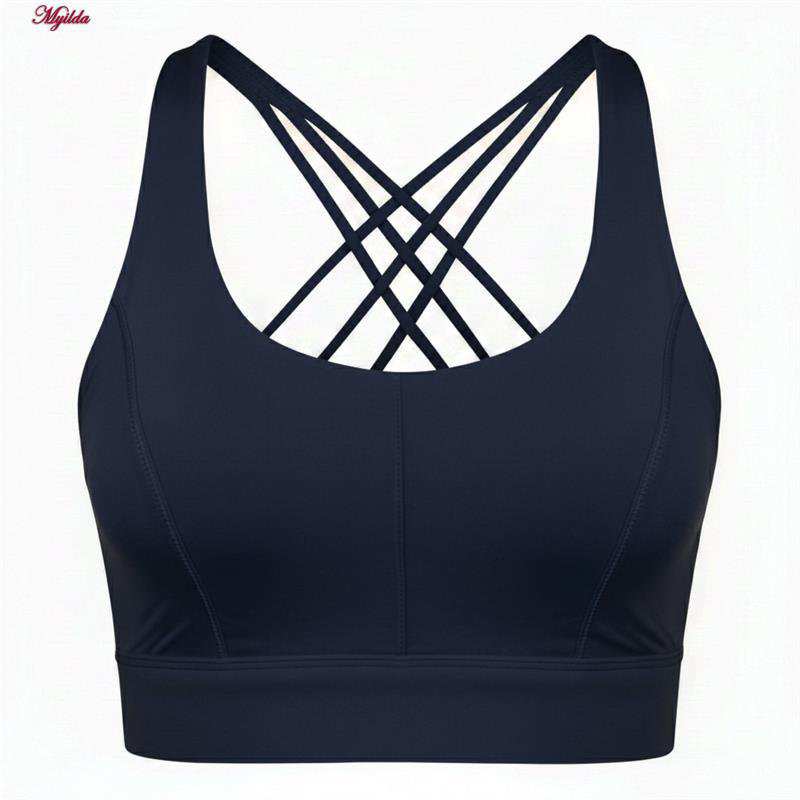 نیم تنه ورزشی زنانه ماییلدا مدل اسپرت پد ثابت پشت ضربدری کد 4848