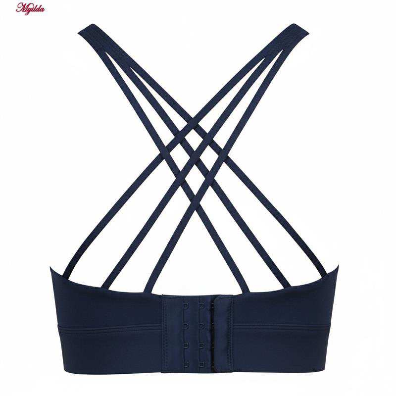 نیم تنه ورزشی زنانه ماییلدا مدل اسپرت پد ثابت پشت ضربدری کد 4848