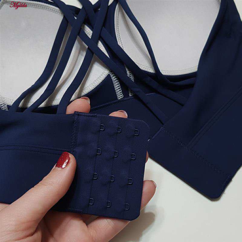 نیم تنه ورزشی زنانه ماییلدا مدل اسپرت پد ثابت پشت ضربدری کد 4848