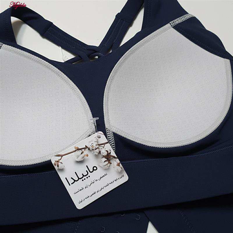 نیم تنه ورزشی زنانه ماییلدا مدل اسپرت پد ثابت پشت ضربدری کد 4848