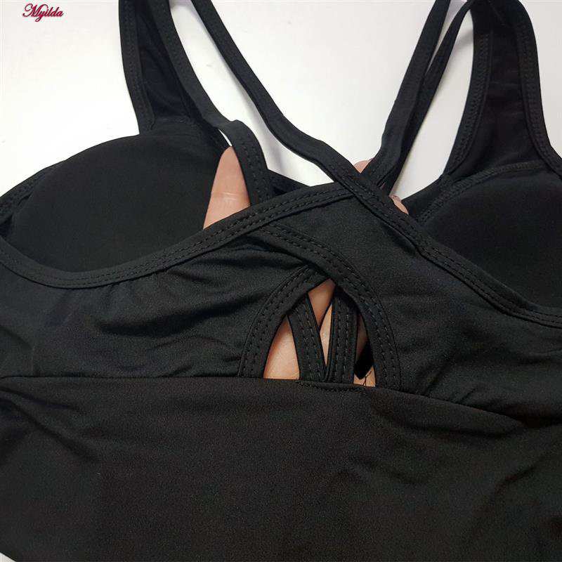 نیمتنه ورزشی زنانه مدل پددار بند ضربدری کد 5485-466 ماییلدا