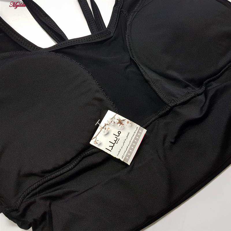 نیمتنه ورزشی زنانه مدل پددار بند ضربدری کد 5485-466 ماییلدا