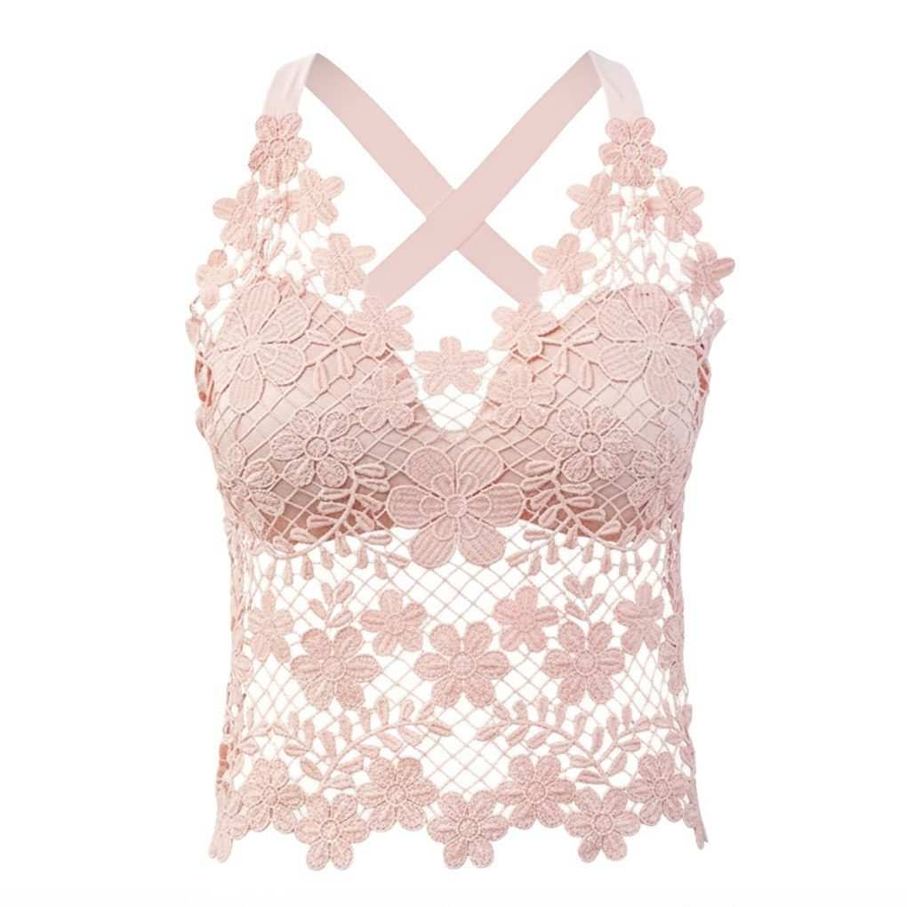 تاپ زنانه ماییلدا مدل گل گلی گیپوری کد 5474-1837