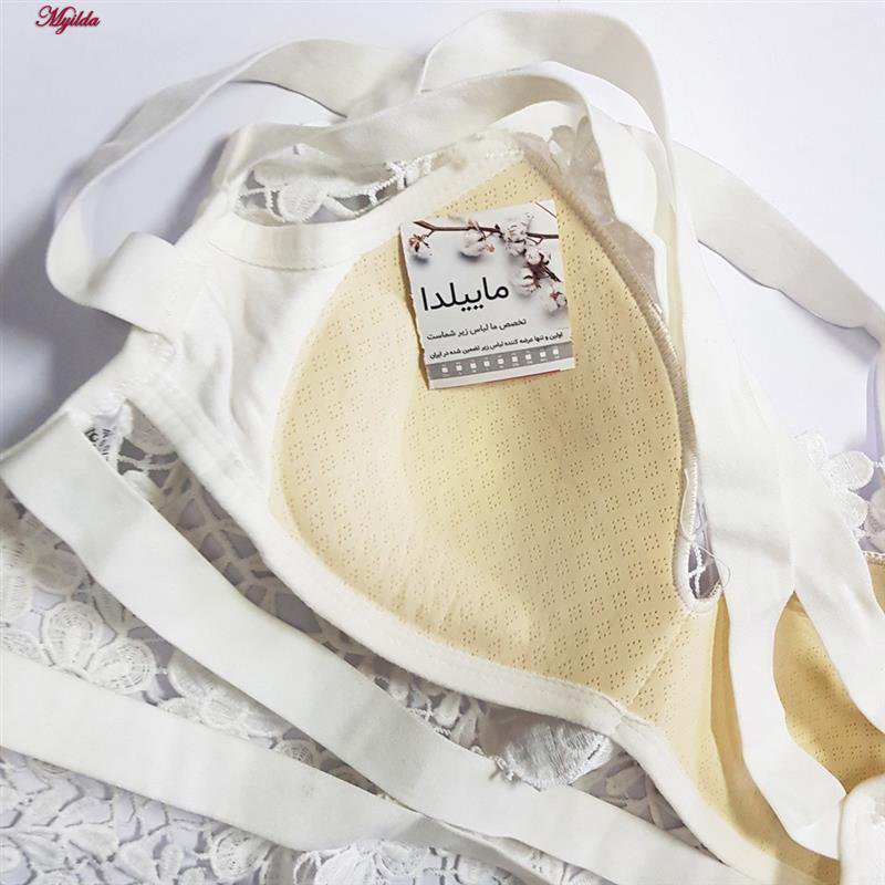 تاپ زنانه ماییلدا مدل گل گلی گیپوری کد 5474-1837