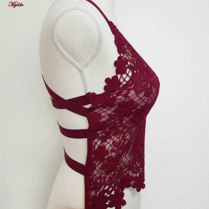 تاپ زنانه ماییلدا مدل گل گلی گیپوری کد 5474-1837