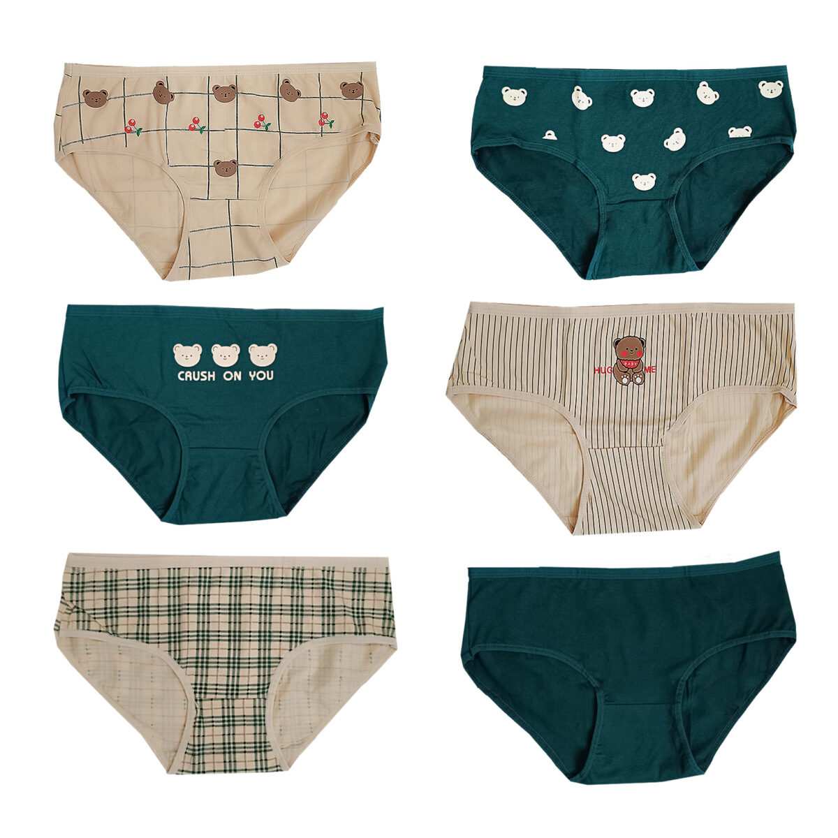 شورت زنانه مدل نخی بسته 6 عددی ماییلدا - ارسال طرح رندوم