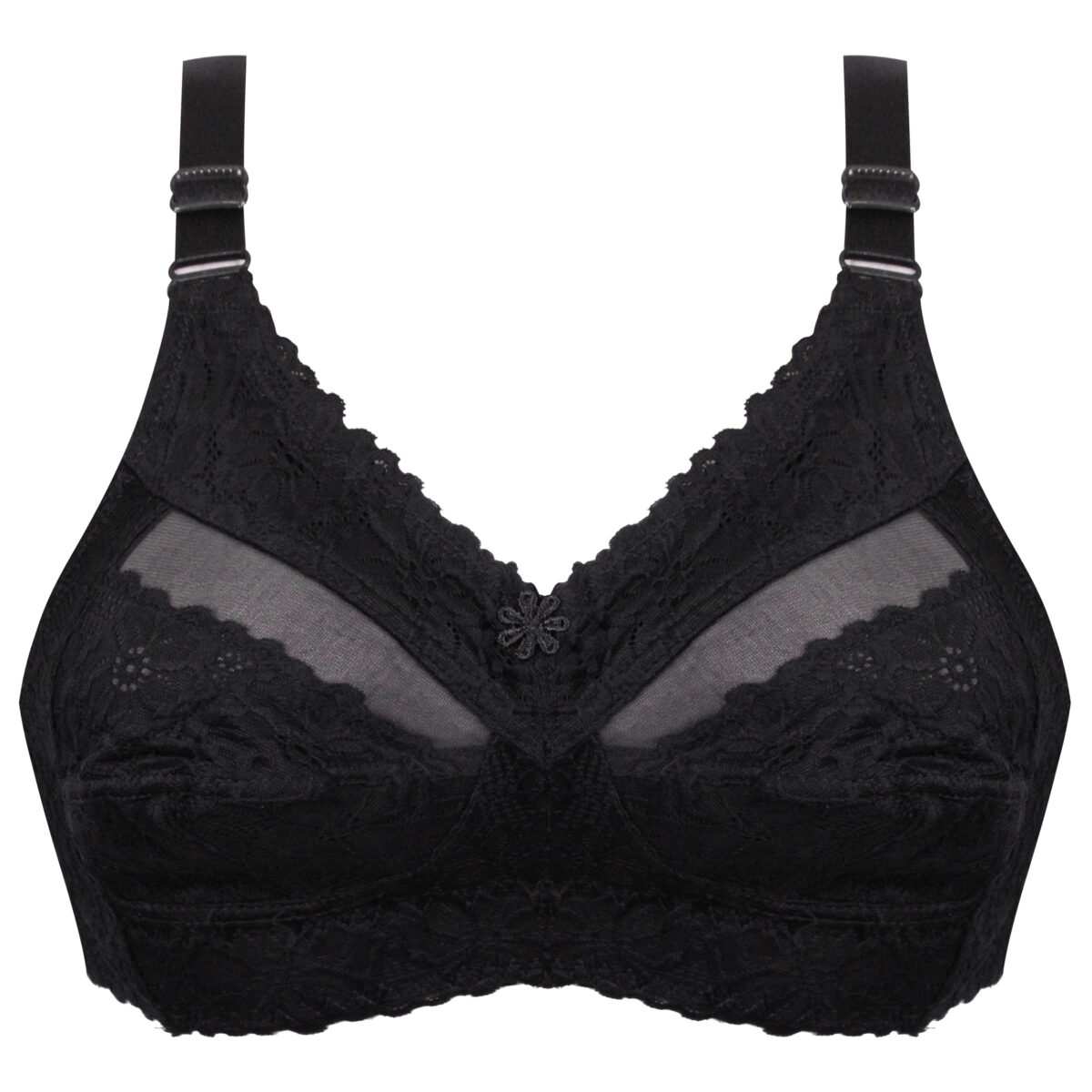 سوتین زنانه پانیذ مدل بدون فنر کد 66369 رنگ مشکی ماییلدا