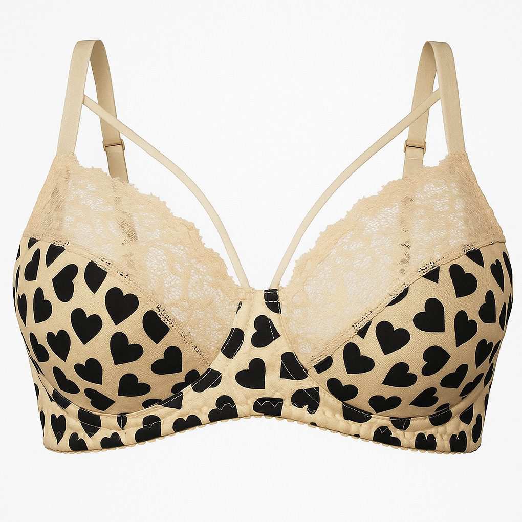 سوتین فنردار زنانه ماییلدا مدل هارنس دار قلب قلبی کد 5551