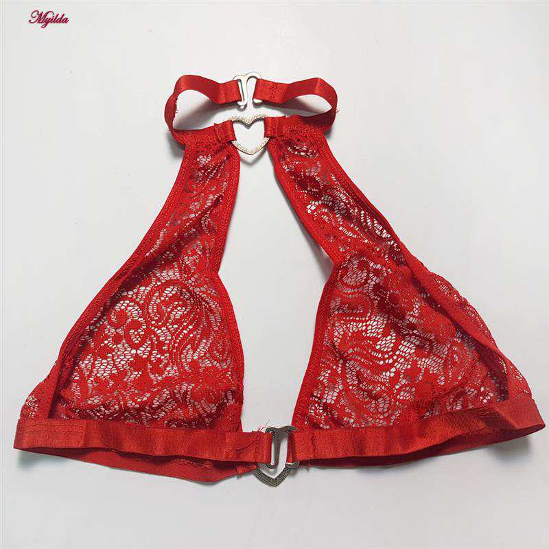 ست شورت و سوتین زنانه مدل گیپوری قلبی کد 5499-2028 به همراه نگهدارنده جوراب ماییلدا