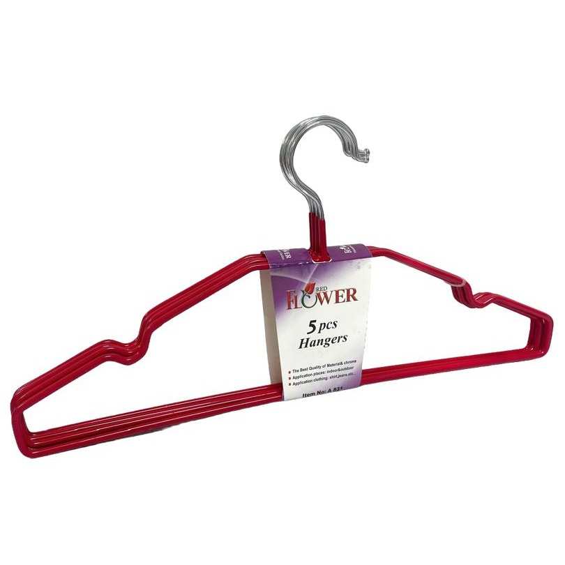 چوب لباسی فلاور روکش دار مدل A-831 بسته 5 عددی ایرسامارکت