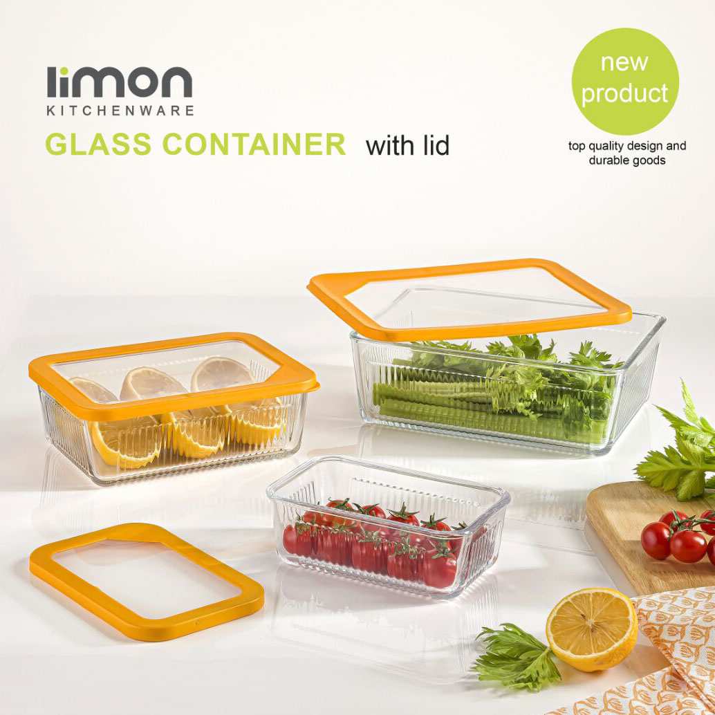 ظرف نگهدارنده لیمون مدل شیاردار کد 2233 بسته 3 عددی ایرسامارکت