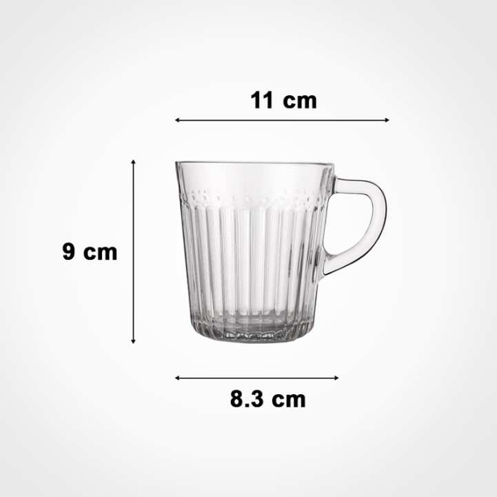 لیوان لیمون مدل دسته دار کد 2281 - 280 سی سی مجموعه 6 عددی ایرسامارکت