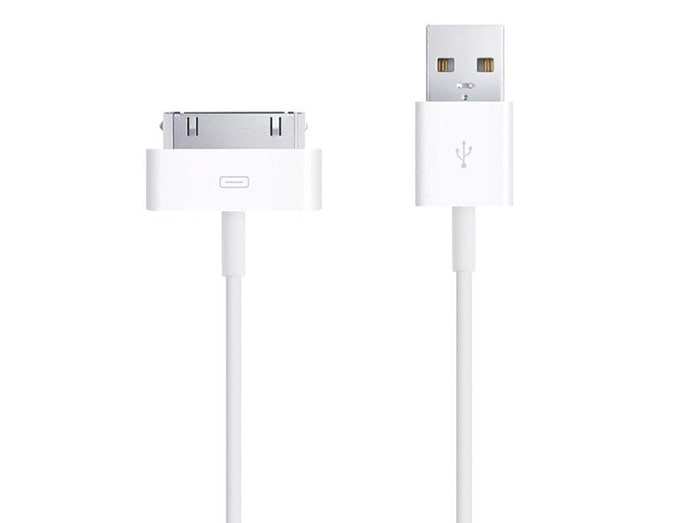 کابل اصلی شارژ آیفون Apple iphone 30 Pin to USB Cable 4/4s - تصویر 3