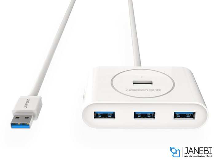 پاورهاب یو اس بی 4 پورت یک متر یوگرین Ugreen CR113 20291 USB 3.0 HUB 4 port