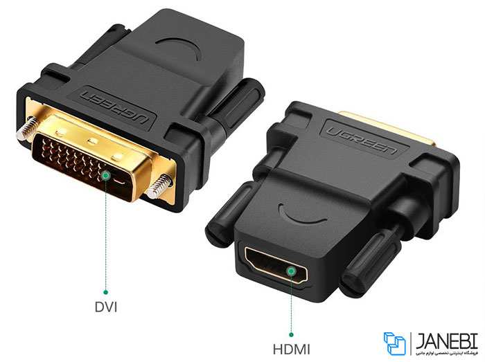 مبدل دی وی آی به اچ دی ام آی یوگرین Ugreen 20124 DVI 24+1 Male to HDMI Female Adapter
