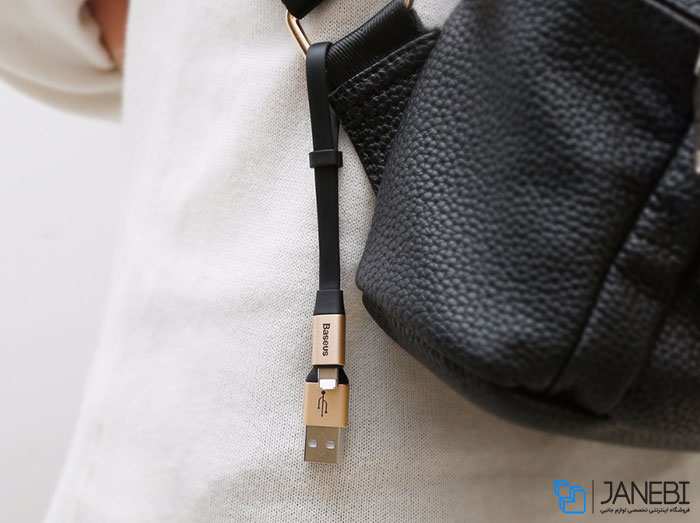 کابل شارژ و انتقال داده لایتنینگ بیسوس Baseus Nimble Lightning Portable Cable 23cm CALMBJ-B01