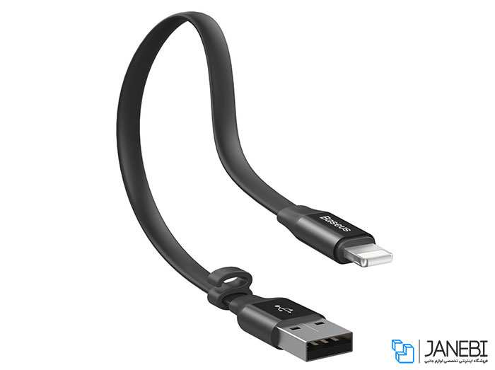 کابل شارژ و انتقال داده لایتنینگ بیسوس Baseus Nimble Lightning Portable Cable 23cm CALMBJ-B01