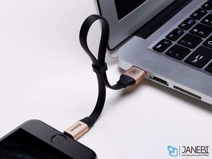 کابل شارژ و انتقال داده لایتنینگ بیسوس Baseus Nimble Lightning Portable Cable 23cm CALMBJ-B01