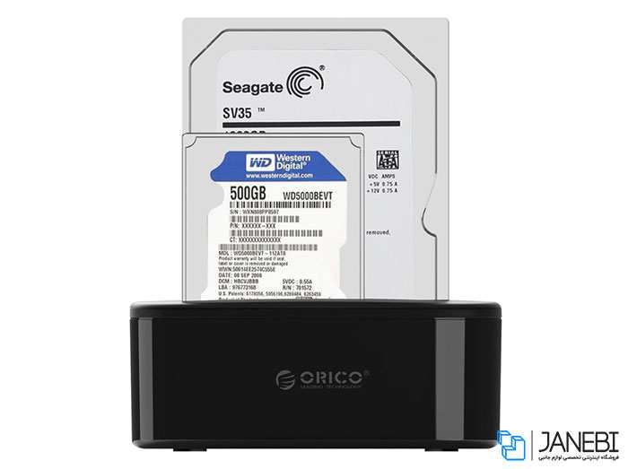 داک هارددیسک اینترنال اوریکو Orico 2.5-3.5 inch USB3.0 Hard Drive Dock 6218US3