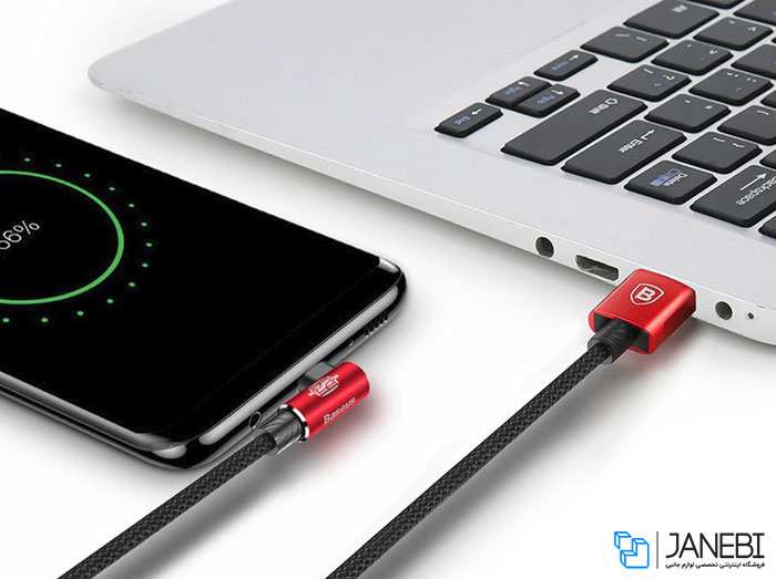 کابل یو اس بی به تایپ سی 100 وات یک متری بیسوس Baseus MVP 2 Elbow Type-C Cable 1M
