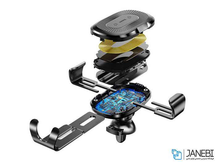 پایه نگهدارنده و شارژر وایرلس بیسوس Baseus Wireless Charger Gravity Car Mount