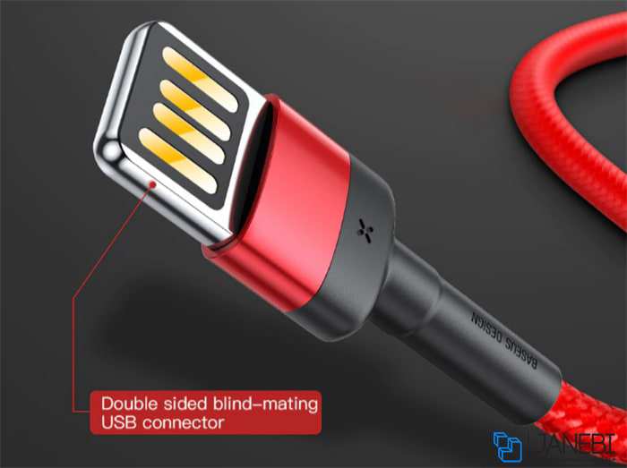 کابل شارژ لایتنینگ بیسوس Baseus Cafule Special Edition Lightning Cable 1m CALKLF-GG1