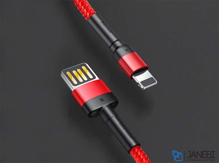 کابل شارژ لایتنینگ بیسوس Baseus Cafule Special Edition Lightning Cable 1m CALKLF-GG1