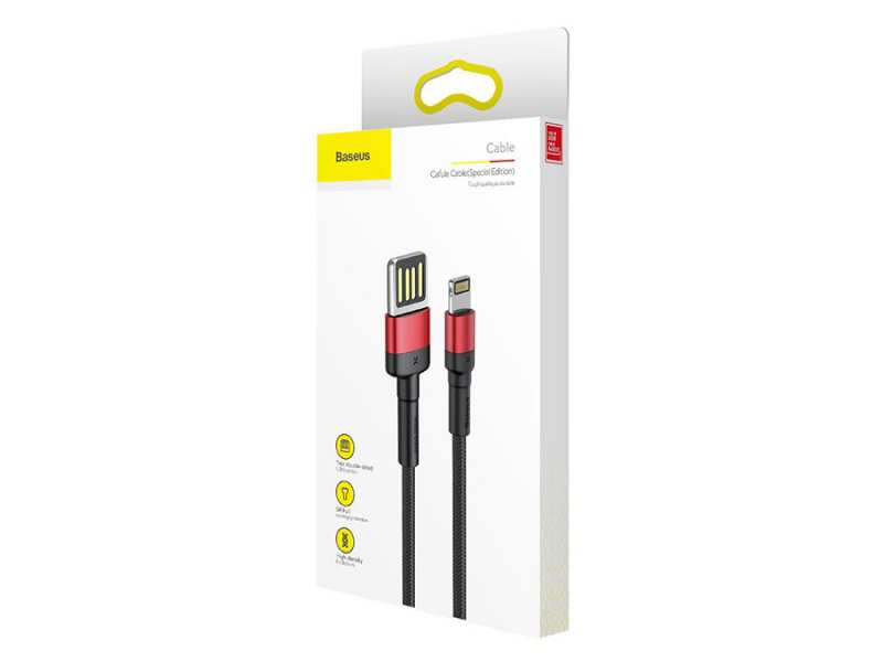 کابل شارژ لایتنینگ بیسوس Baseus Cafule Special Edition Lightning Cable 1m CALKLF-GG1