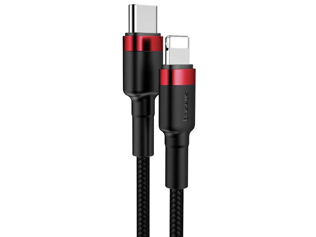 کابل شارژ سریع تایپ سی به لایتنینگ 20 وات یک متری بیسوس Baseus CATLKLF Cafule Type-C to Lightning Cable