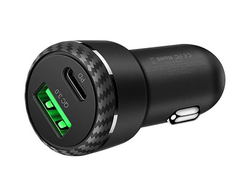 شارژر فندکی فست شارژ ماشین تایپ سی 38 وات مک دودو CC-597