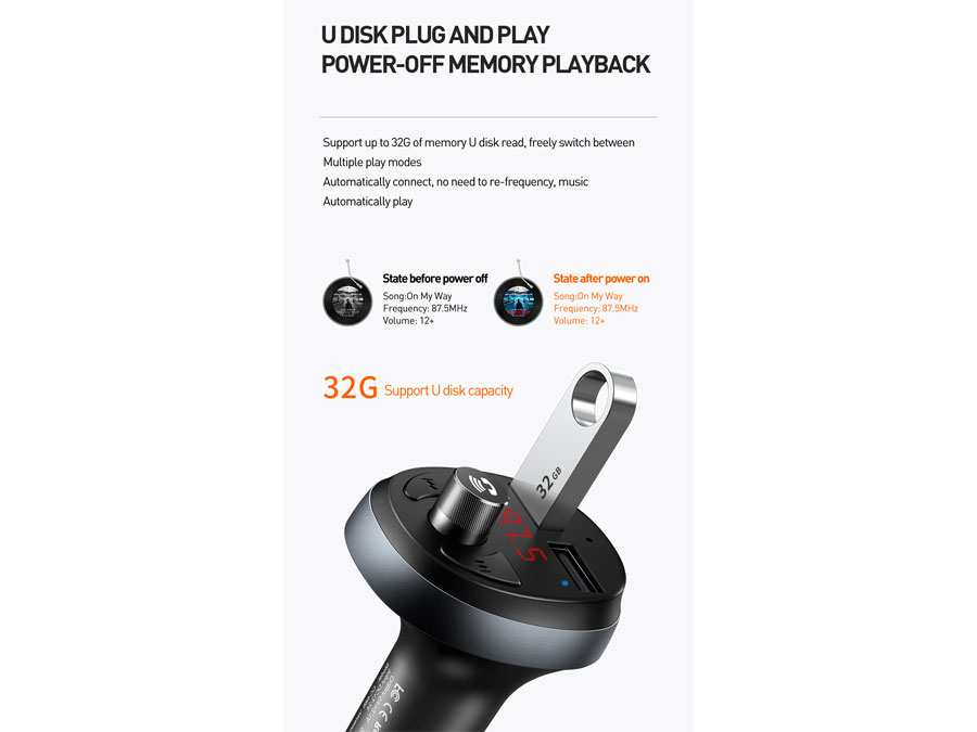 شارژر فندکی فست شارژ و گیرنده بلوتوثی مک دودو CC-688