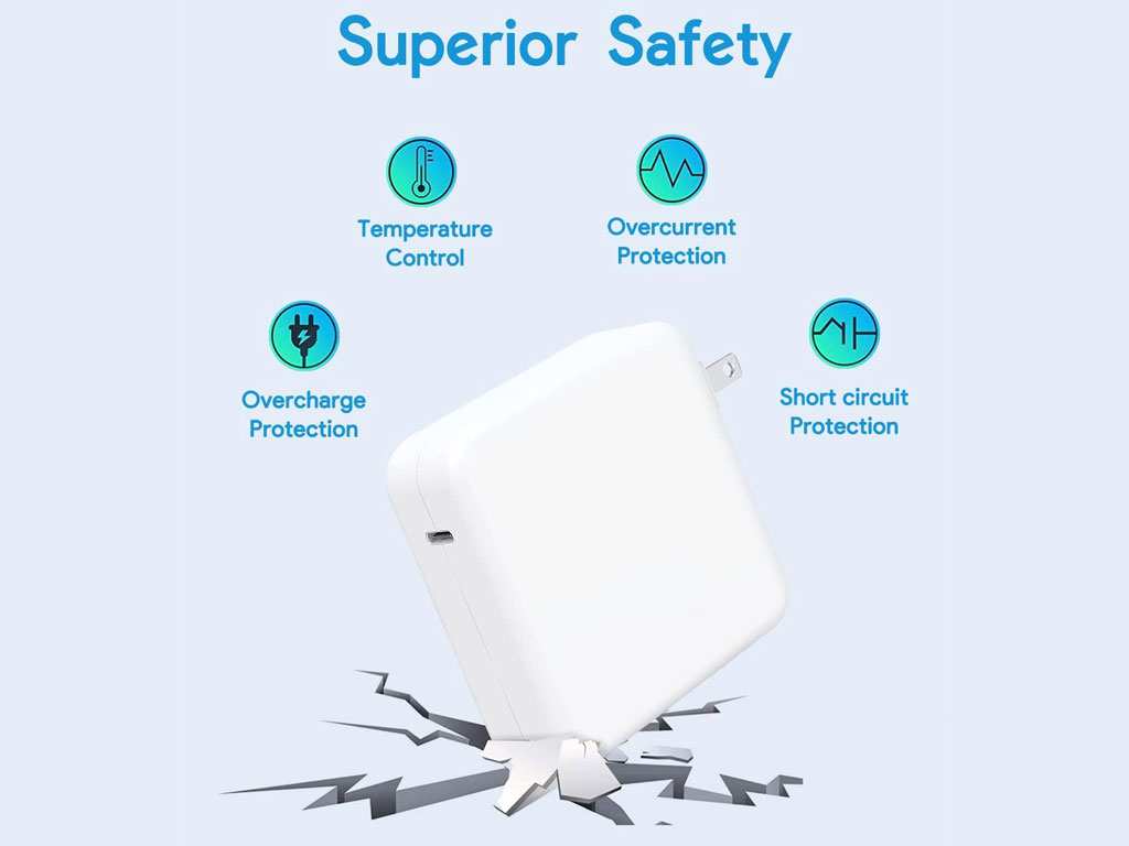 شارژر دیواری تایپ سی اصلی 61 وات اپل Apple 61W Type-C Power Adapter
