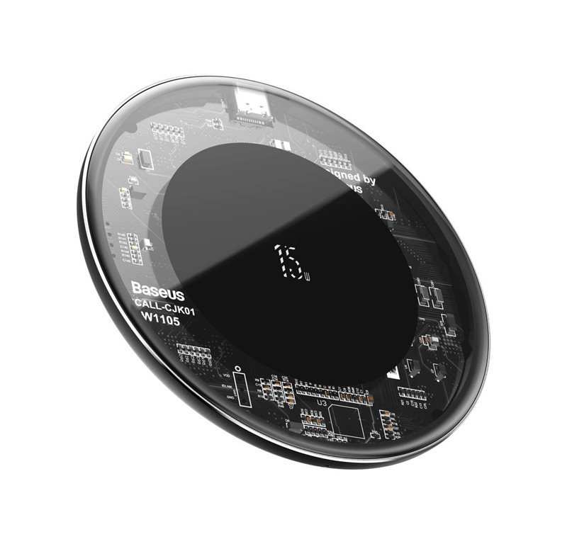 شارژر بی‌سیم بیسوس مدل Baseus Simple Wireless Charger Transparent WXJK-BA02