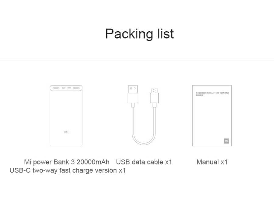 پاوربانک شارژ سریع تایپ سی و یو اس بی شیائومی Xiaomi PLM18ZM Mi Power Bank 3 20000mAh