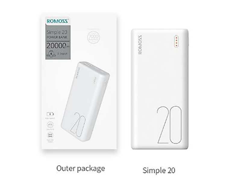 پاور بانک روموس Romoss Simple 20 PSL20 Power Bank 20000mAh