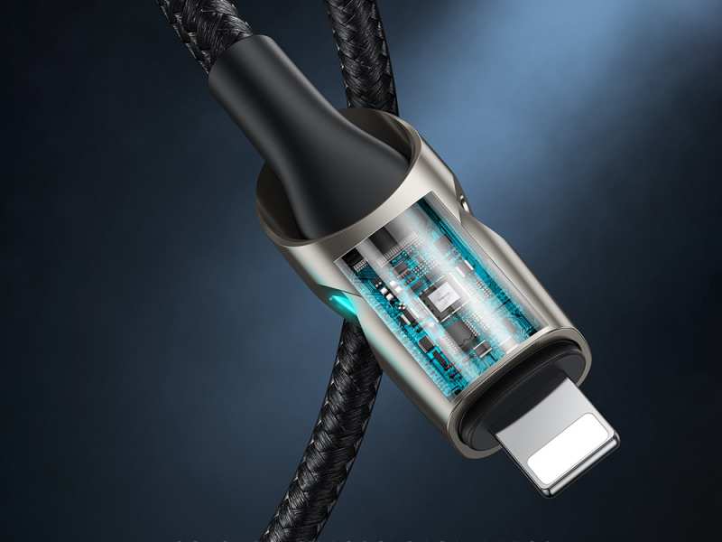 کابل شارژ سریع تایپ سی به لایتنینگ بیسوس Baseus Fish Eye Type-C to Lightning Cable 1M