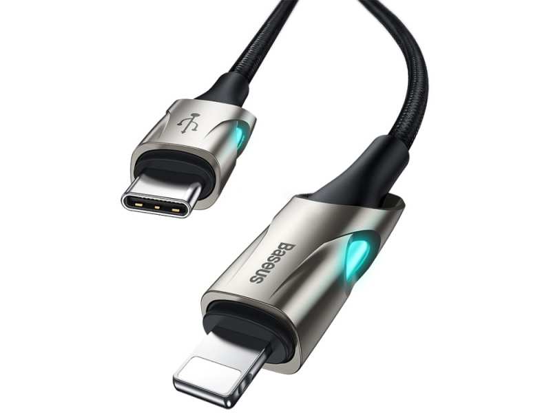 کابل شارژ سریع تایپ سی به لایتنینگ بیسوس Baseus Fish Eye Type-C to Lightning Cable 1M