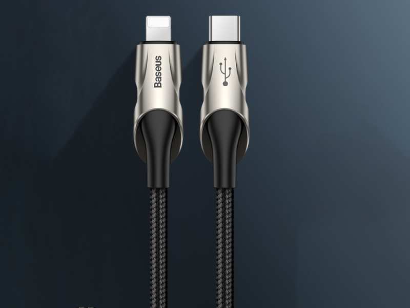 کابل شارژ سریع تایپ سی به لایتنینگ بیسوس Baseus Fish Eye Type-C to Lightning Cable 1M