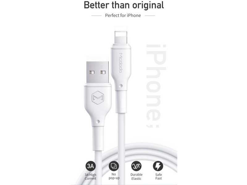 کابل شارژ و انتقال داده لایتنینگ مک دودو Mcdodo CA-727 Lightning Data Cable 1.2M