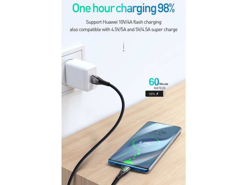 کابل شارژ سریع و انتقال داده تایپ سی مک دودو Mcdodo CA-679 Auto Power Off Super Charge Type-C Cable 1.5M