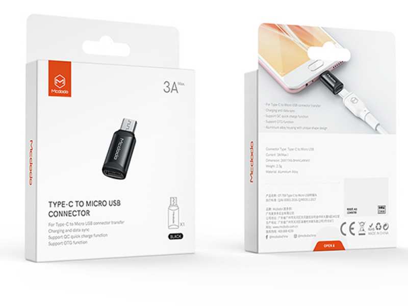 مبدل تایپ سی به میکرو یو اس بی مک دودو Mcdodo Type-C to MicroUSB OT-769