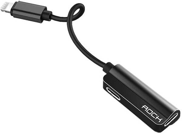 مبدل لایتنینگ به لایتنینگ راک Rock RCB0588 Lightning Audio Cable