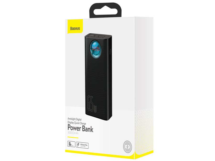 پاوربانک فست شارژ 30000 با توان 65 وات بیسوس PPLG000102 PPLG-A01