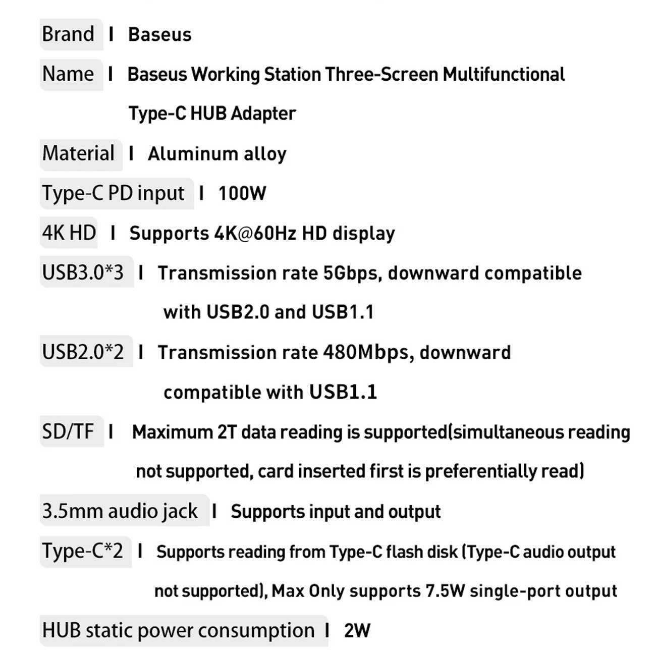 هاب 17 پورت تایپ سی بیسوس HUB003 CAHUB-DG0G