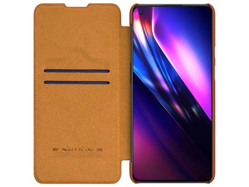 کیف چرمی نیلکین وان پلاس Nillkin Qin Leather Case OnePlus 9 (Asia Pacific version IN/CN)